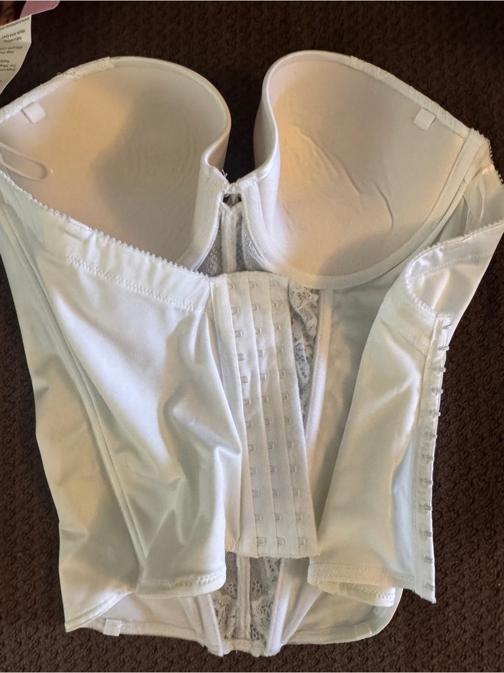 White Strapless Bridal Bustier Corset - Women Intimates & Sleepwear